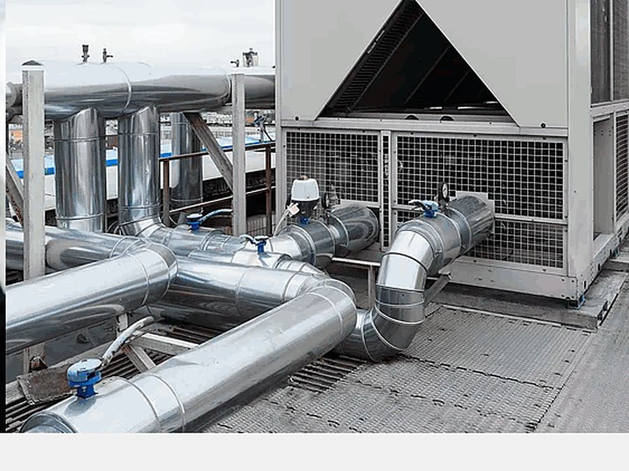 Chiller plant and chilled-water piping