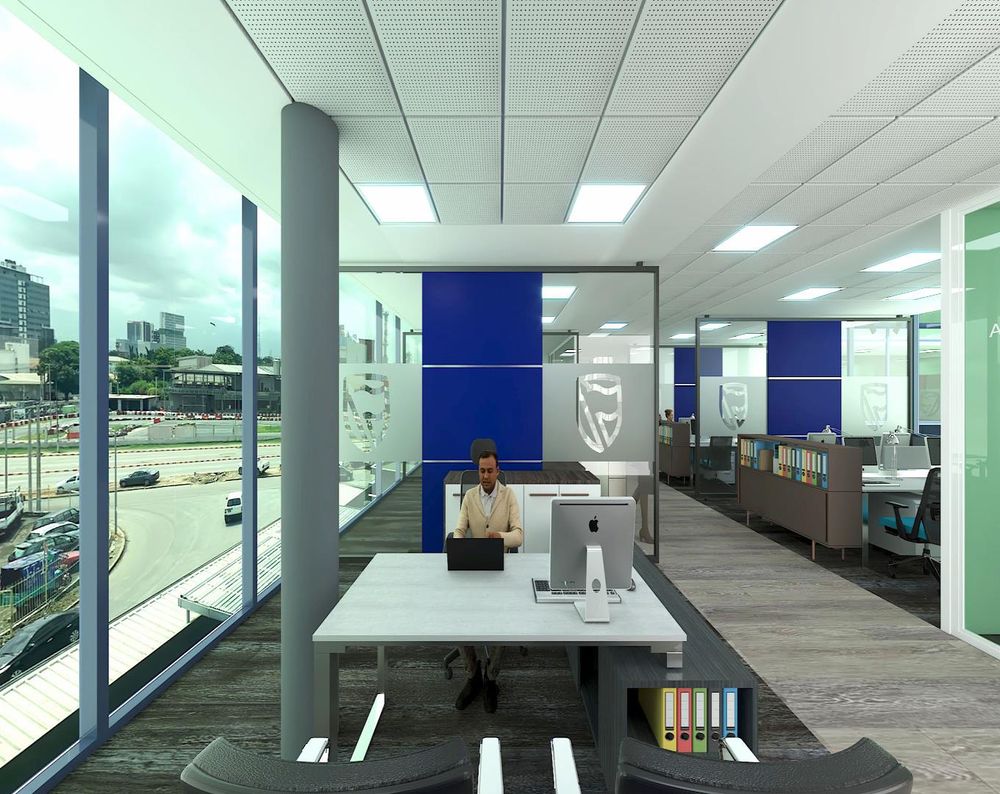 Stanbic Bank headquarters, Abidjan — 2,000 m² turnkey fit-out
